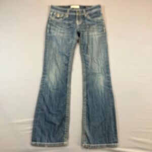 Vigoss Collection Fit Bootcut Jeans Women 7 Blue Denim Cotton Contrast Stitching